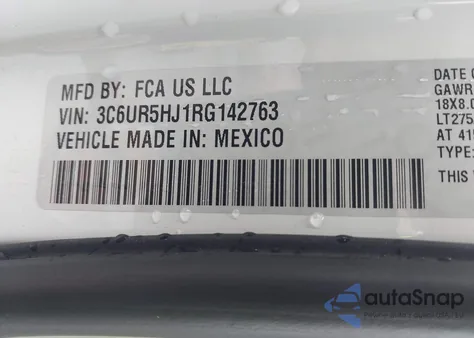 2024 Ram 2500 Tradesman 4X4 8' Box z USA, uszkodzony, nr VIN 3C6UR5HJ1RG142763